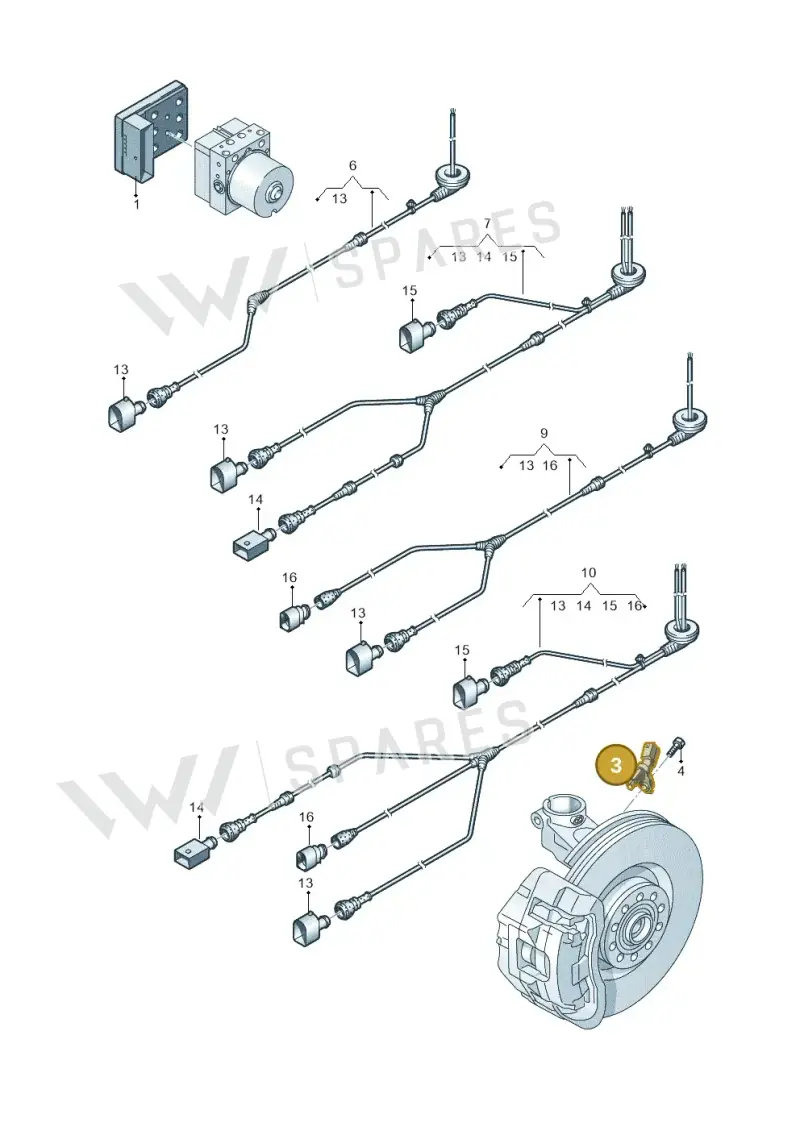 WHT003856 — Volkswagen Sharan BlueMotion (2015-2022) diagram 645927000, position 3