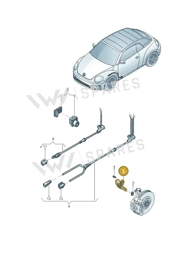 WHT003856 — Volkswagen New beetle cabriolet (2016-2019) diagram 802927000, position 1