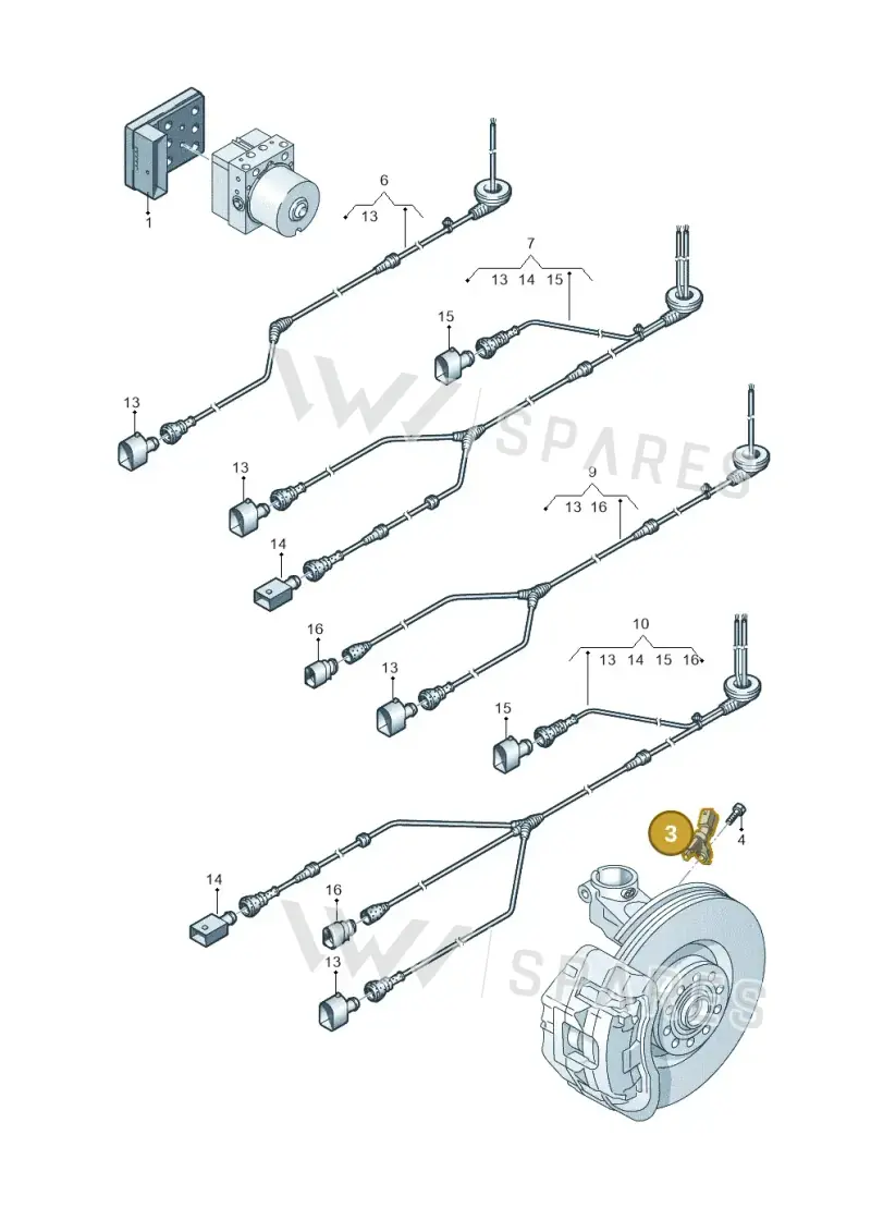WHT003857 — Volkswagen Sharan BlueMotion (2015-2022) diagram 645927000, position 3