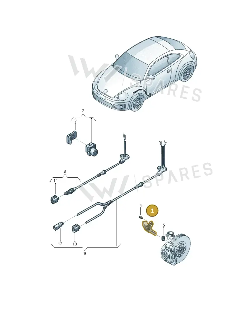 WHT003857 — Volkswagen Beetle (2016-2019) diagram 801927000, position 1