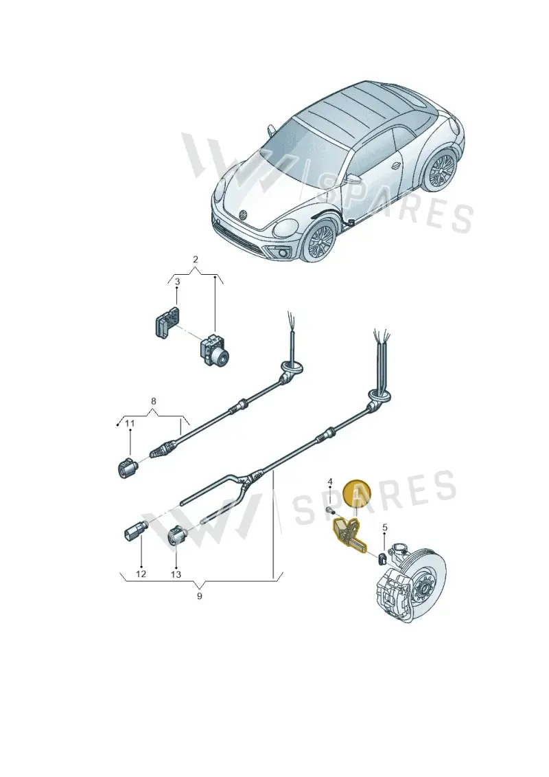 WHT003857 — Volkswagen New beetle cabriolet (2016-2019) diagram 802927000, position 1