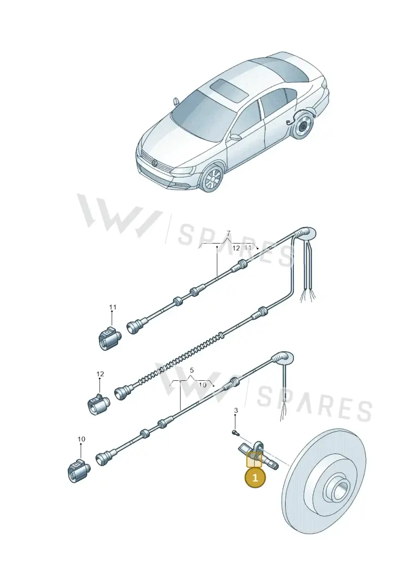 WHT003858 — Volkswagen Jetta 2.0 (2015-2015) diagram 789927010, position 1