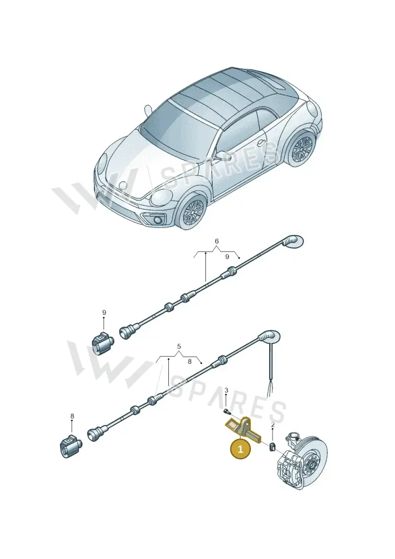 WHT003858 — Volkswagen New beetle cabriolet (2016-2019) diagram 802927010, position 1