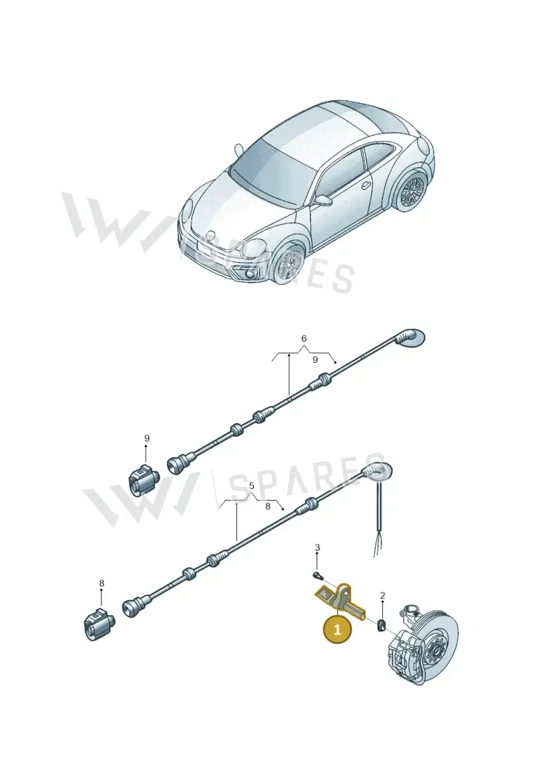WHT003858 — Volkswagen Beetle (2016-2019) diagram 801927010, position 1