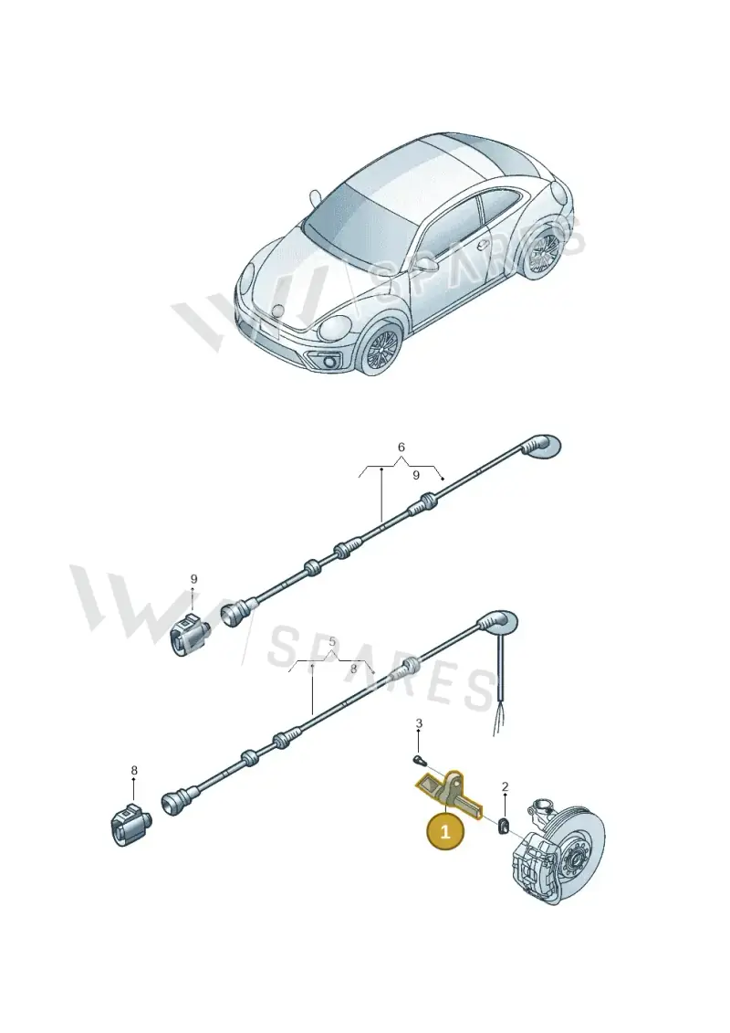 WHT003859 — Volkswagen Beetle (2016-2019) diagram 801927010, position 1
