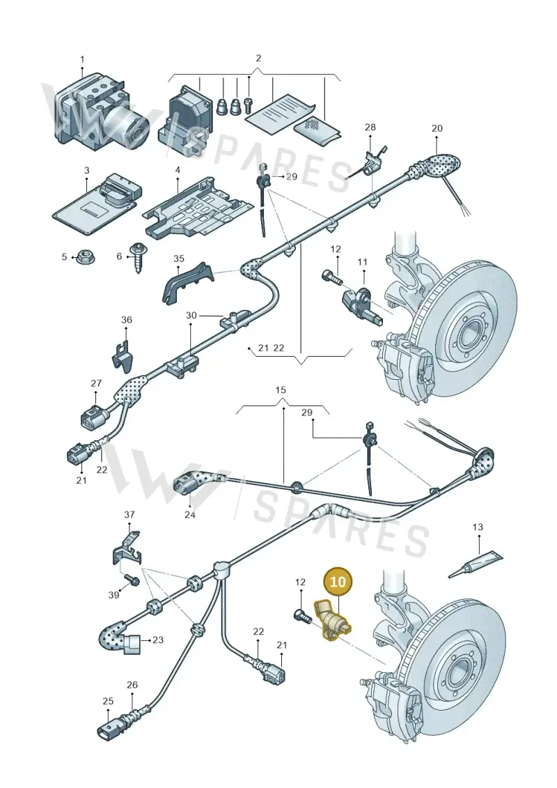 WHT003860B — Volkswagen Golf (2015-2019) diagram 745927000, position 10