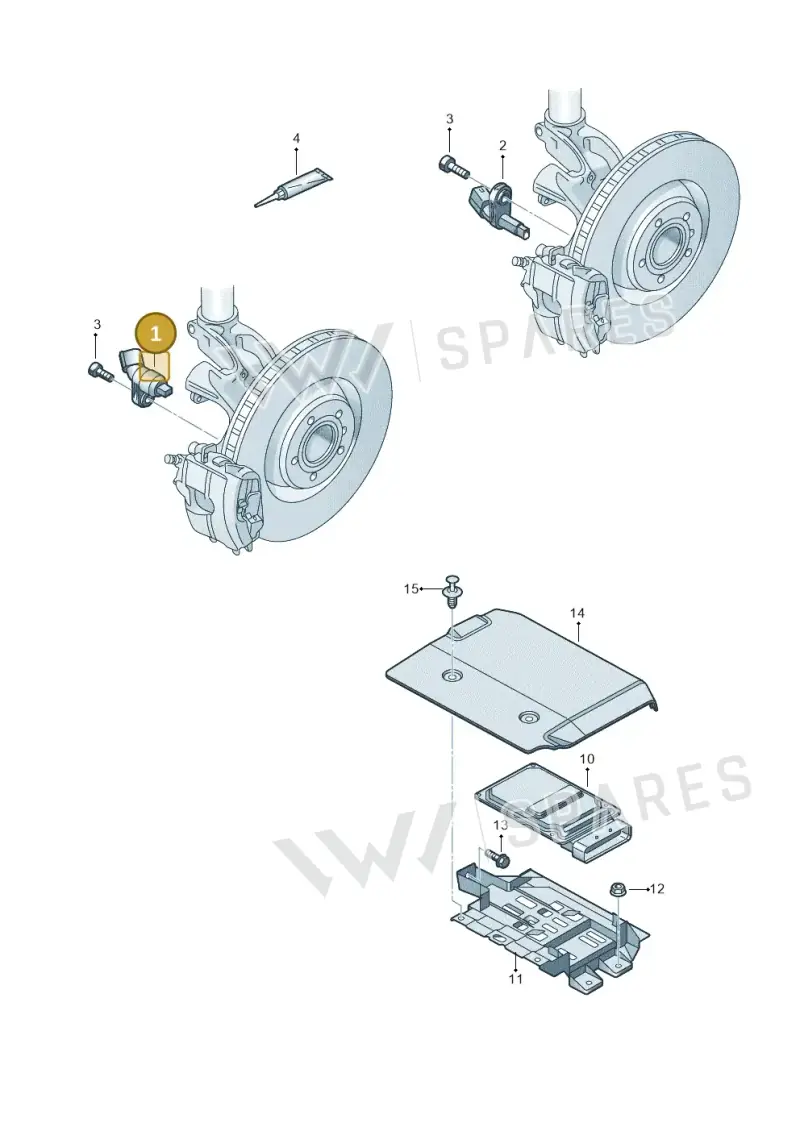WHT003860B — Audi A3 Cabriolet (2016-2020) diagram 890927000, position 1