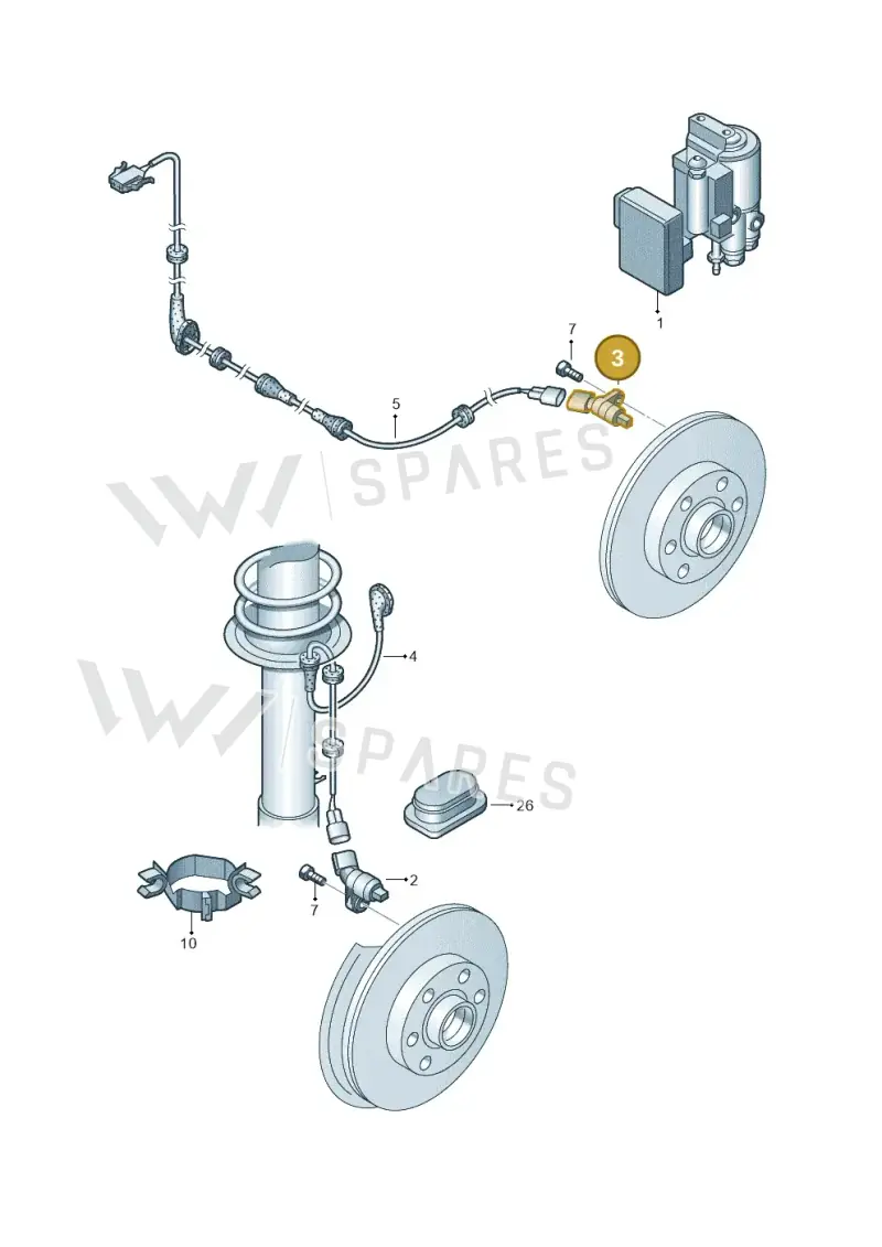 WHT003862C — Skoda Rapid Ambition (2011-2021) diagram 726927000, position 3