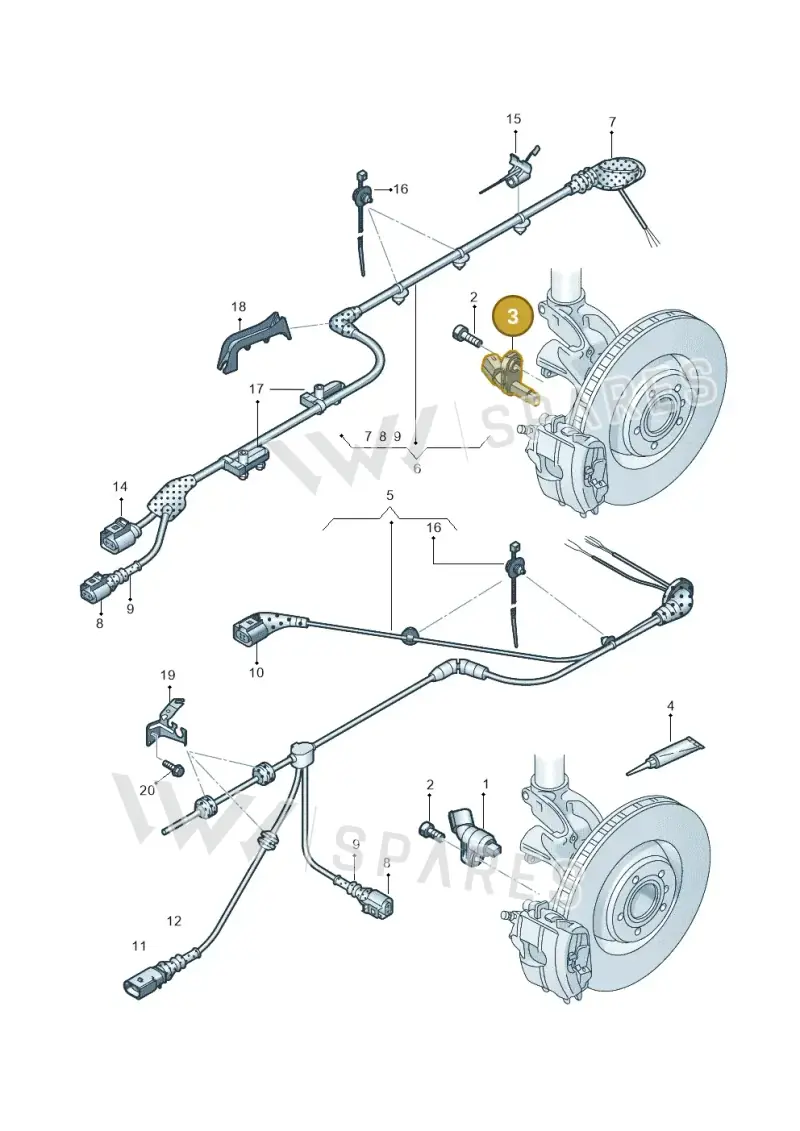 WHT003864 — Volkswagen Golf Sportsvan 1.6 (2014-2020) diagram 780927000, position 3