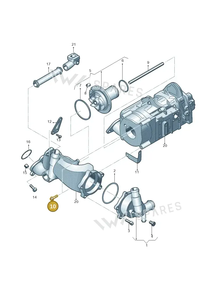 WHT003868A — Audi R8 Spyder (2015-2024) diagram 641121100, position 10