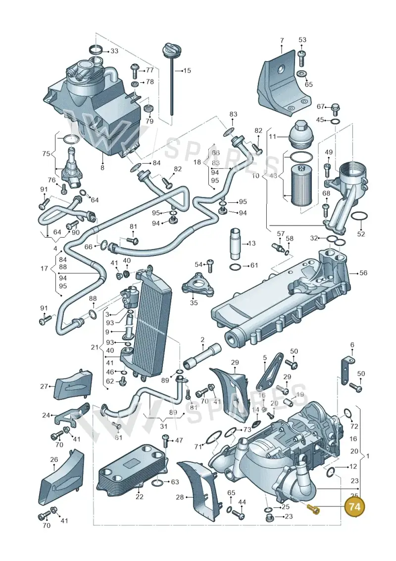 WHT003868A — Audi R8 qu. 5.2 (2012-2015) diagram 752115050, position 74