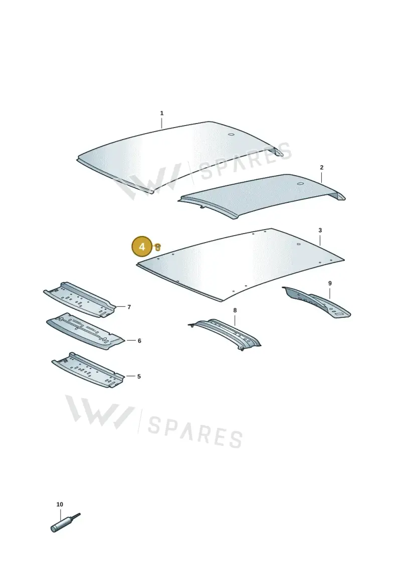 WHT003869 — Volkswagen Taigo (2021-2024) diagram 2f0817000, position 4