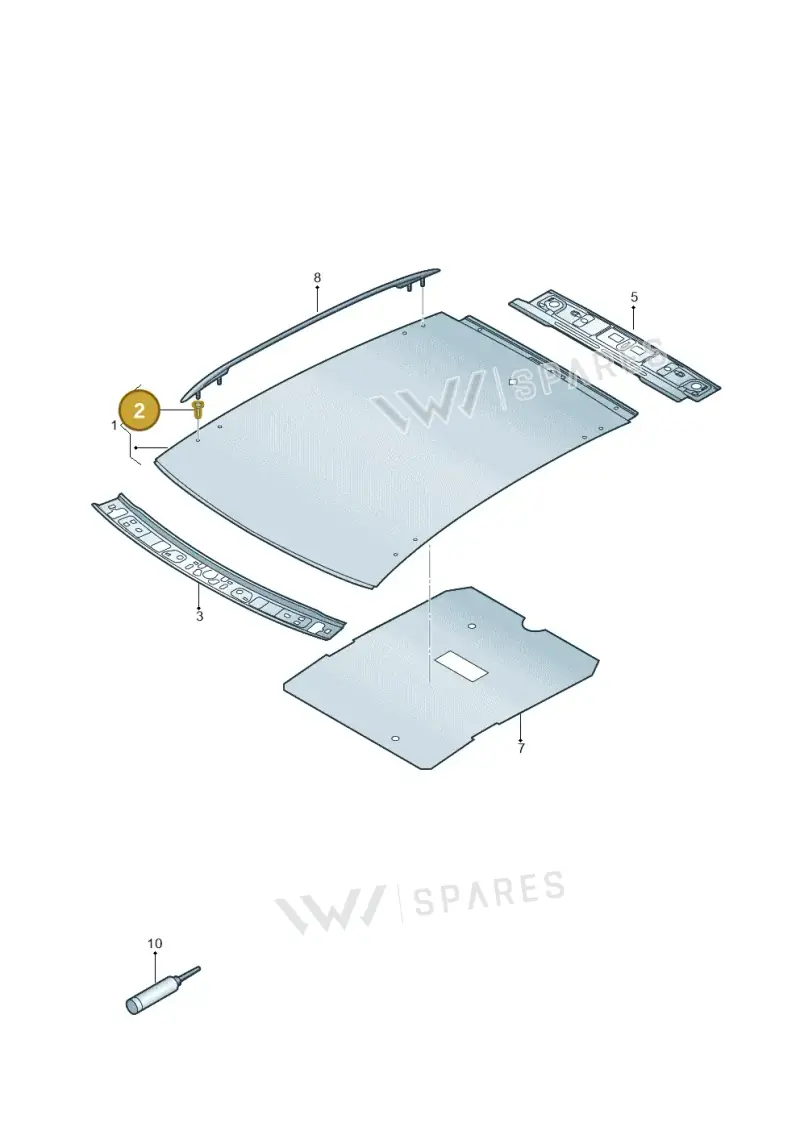 WHT003869A — Volkswagen T-Cross 1,0 (2018-2024) diagram 813817000, position 2