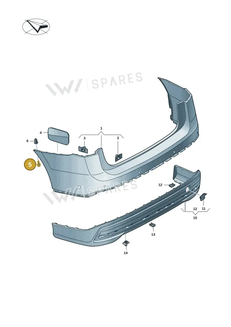 WHT003954 — Volkswagen ID.7 Limousine Pro (2023-) diagram 14b807060, position 5