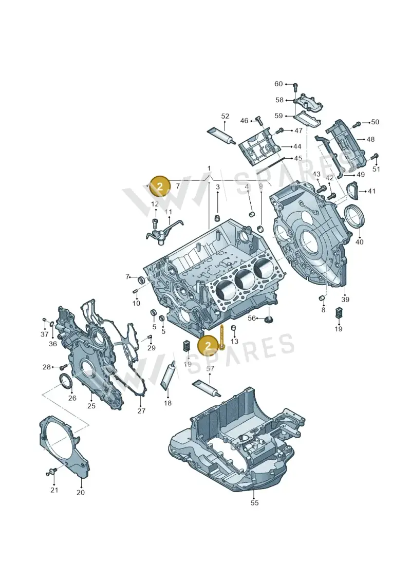 WHT003959 — Volkswagen Touareg (2017-2023) diagram 439103020, position 2