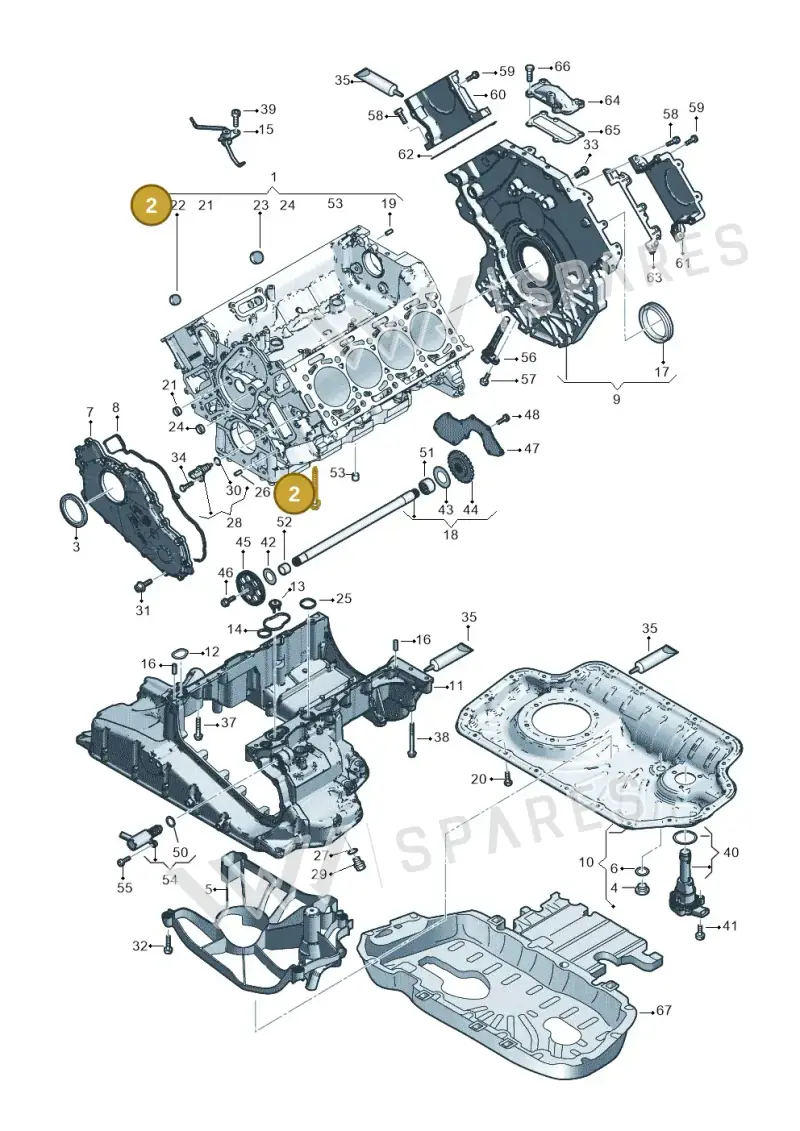 WHT003959 — Volkswagen Touareg (2017-2023) diagram 859103500, position 2