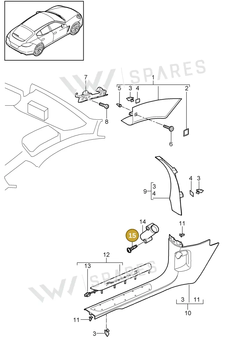 WHT004083 — Porsche Panamera (2009-2016) diagram p35807020, position 15