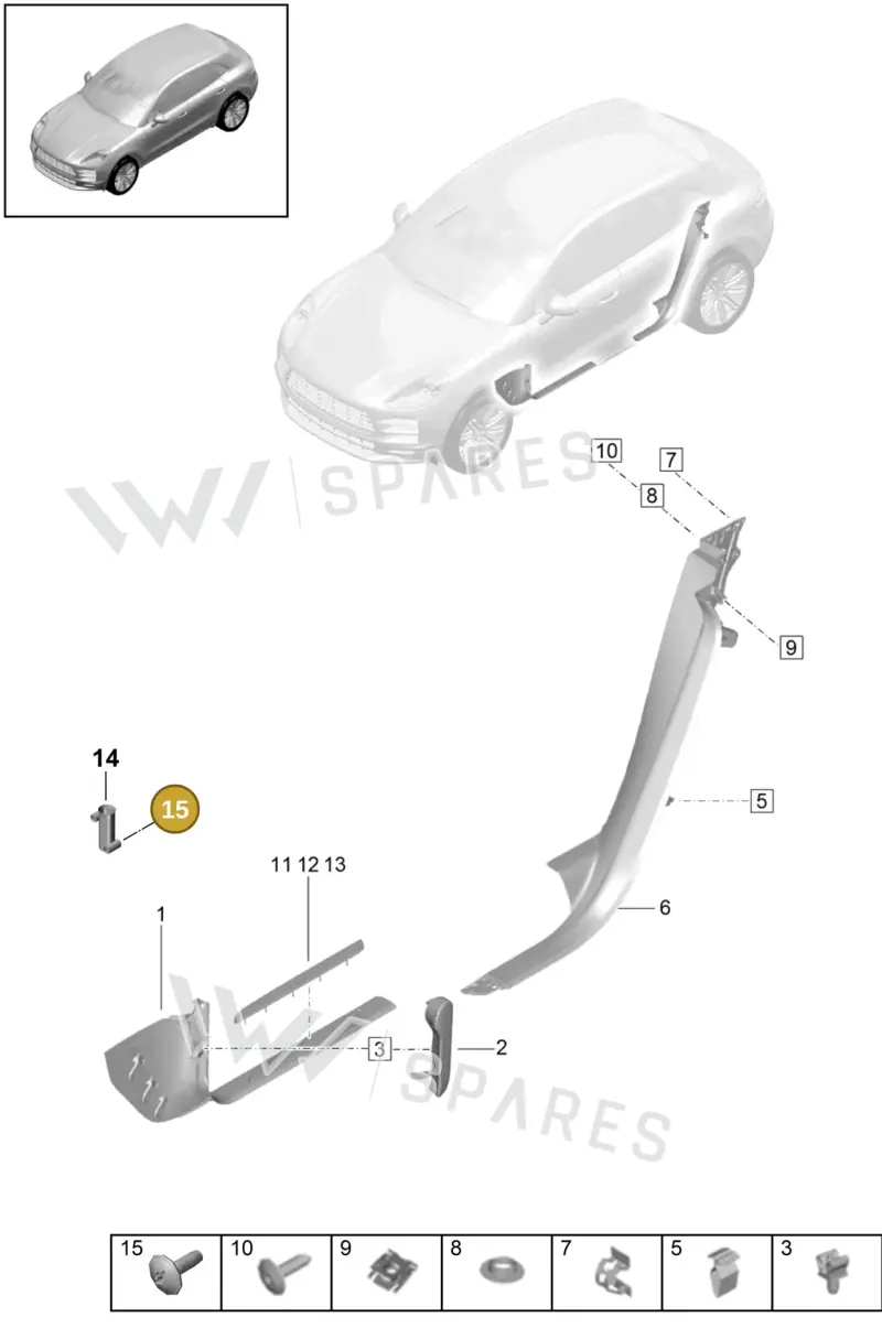 WHT004083 — Porsche Macan (2018-2022) diagram p52000191, position 15