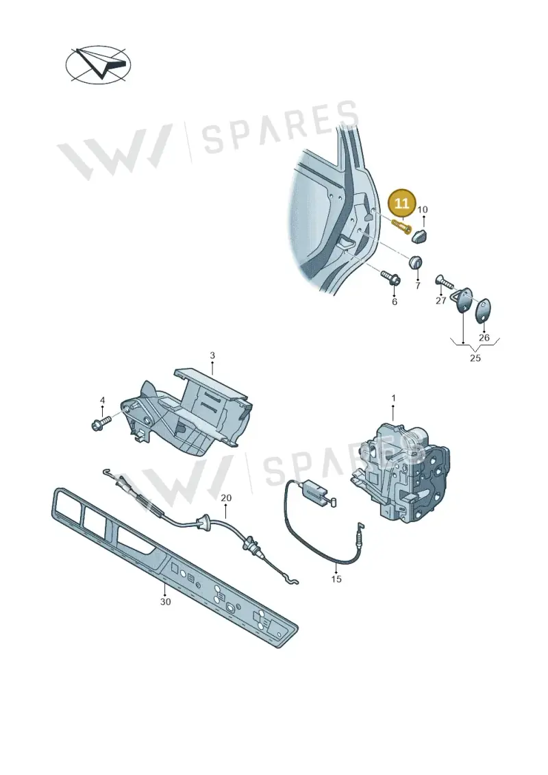 WHT004084 — Volkswagen Touareg BlueMotion (2014-2018) diagram 693837000, position 11