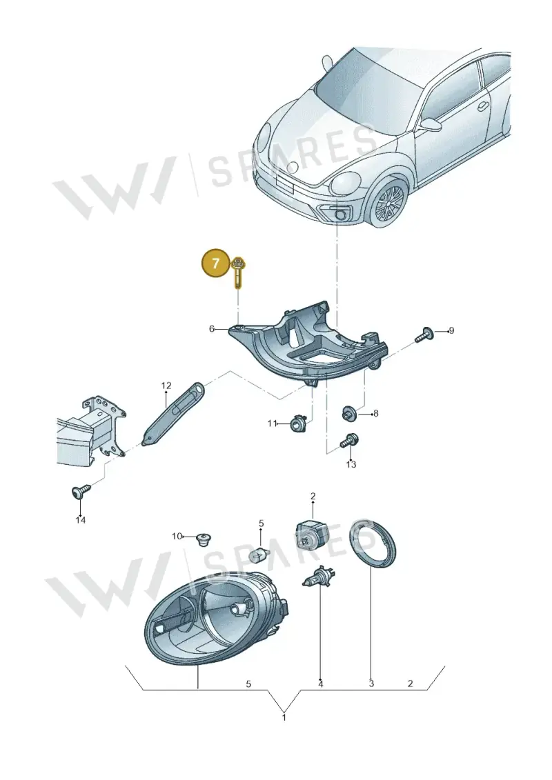 WHT004141 — Volkswagen Beetle (2016-2019) diagram 715941000, position 7