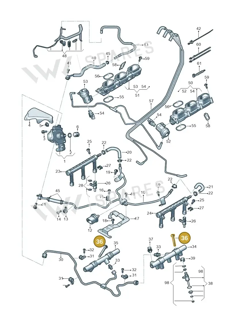 WHT004144 — Volkswagen Phideon (2016-2023) diagram 191133100, position 36