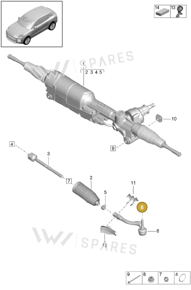 WHT004593 — Porsche Macan (2018-2022) diagram p52403000, position 8