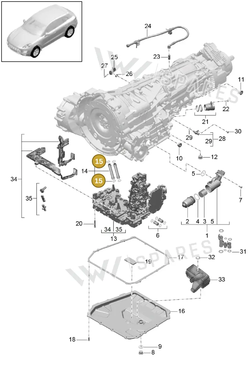 WHT004647 — Porsche Macan (2013-2018) diagram p44320010, position 15