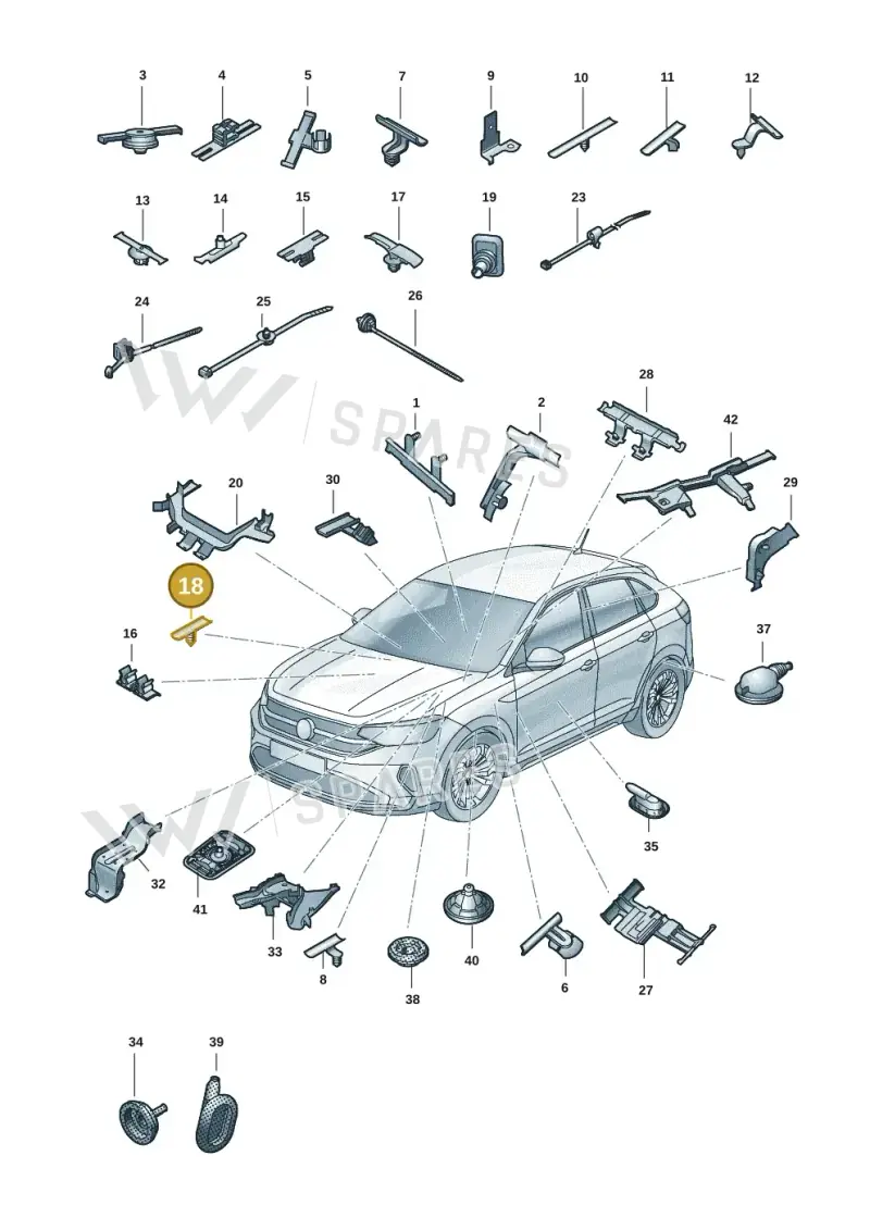WHT004663 — Volkswagen Taigo (2021-2025) diagram 2f0971083, position 18