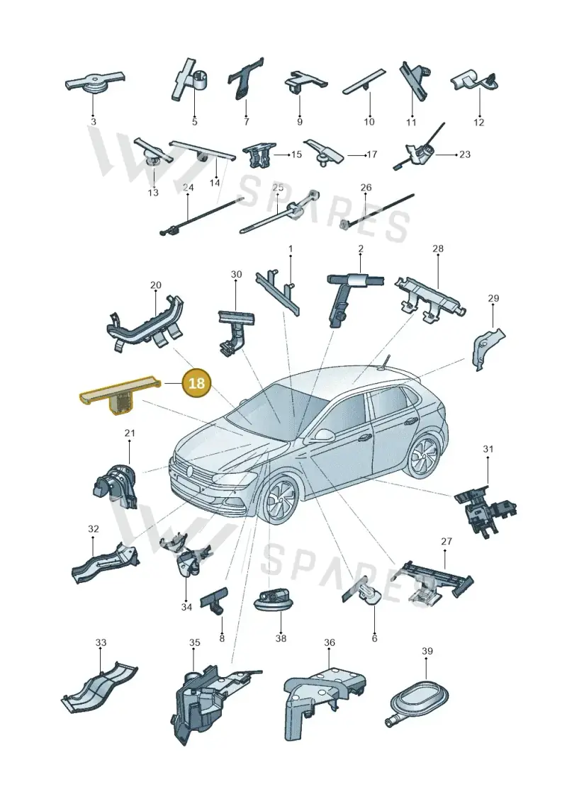 WHT004663 — Volkswagen Polo Track (2023-) diagram 602971830, position 18