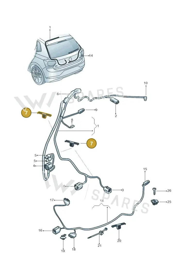 WHT004663 — Volkswagen Polo Track (2023-) diagram 602972500, position 7