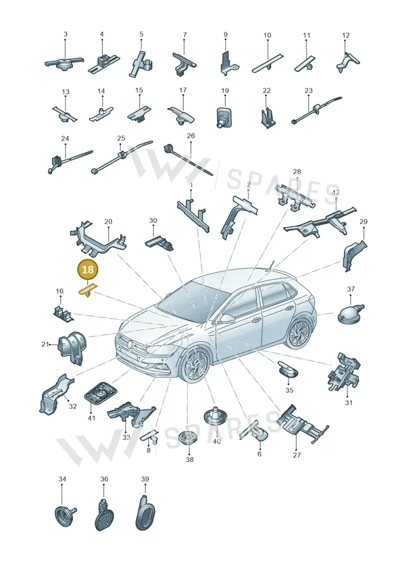 WHT004663 — Volkswagen Polo (2017-2025) diagram 837971830, position 18