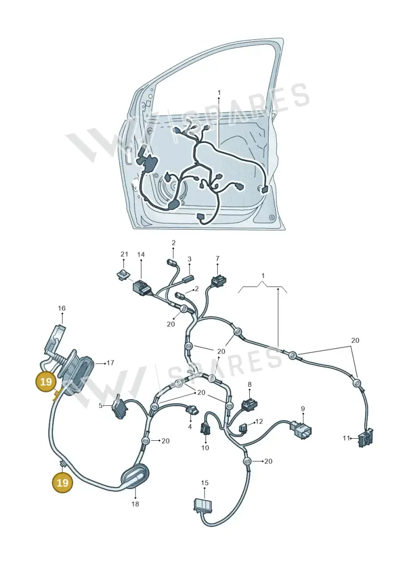 WHT004663 — Volkswagen Taigo (2021-2025) diagram 837972340, position 19