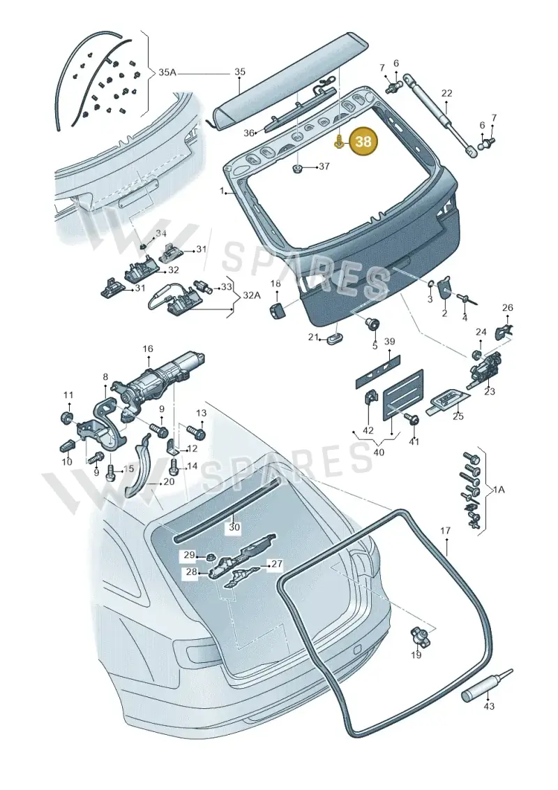 WHT004691A — Audi A6 (2014-2018) diagram 717827100, position 38