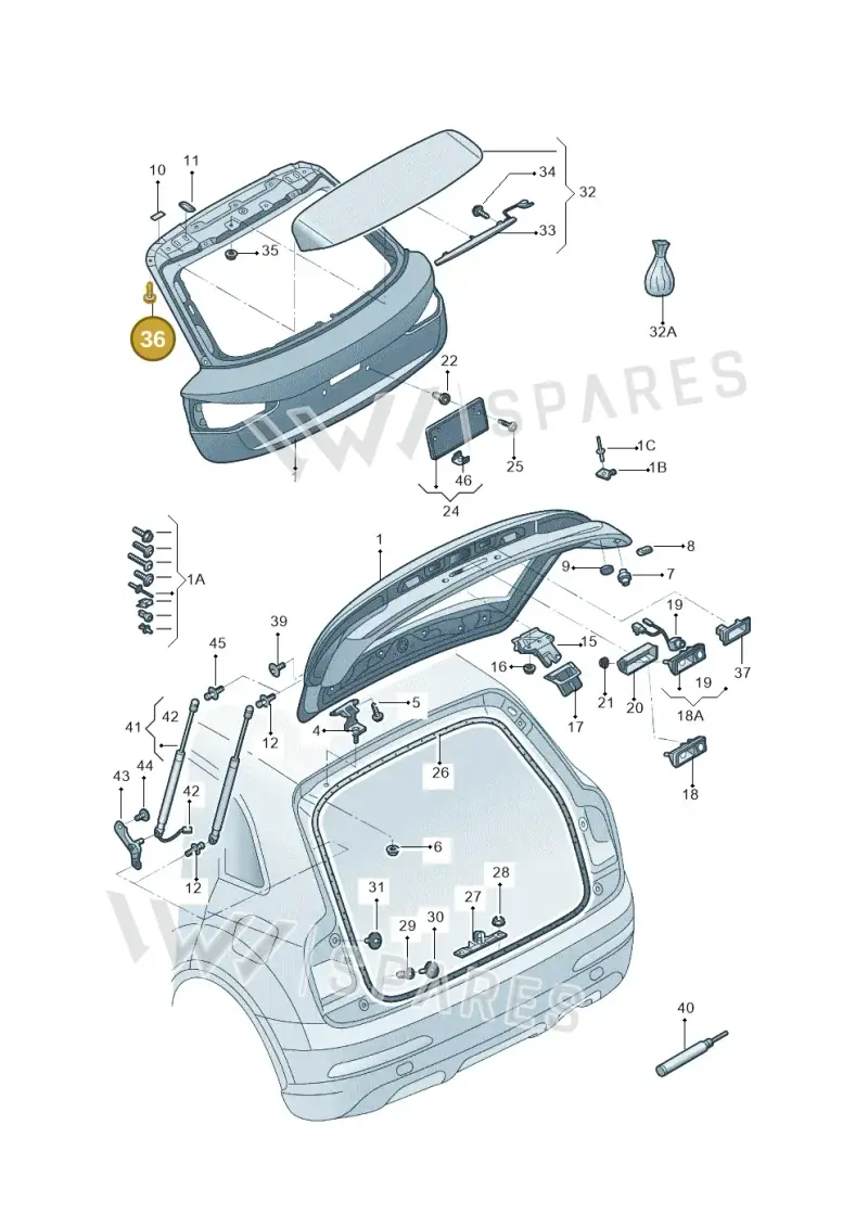 WHT004691A — Audi Q3 quattro 2.0 (2016-2019) diagram 895827000, position 36