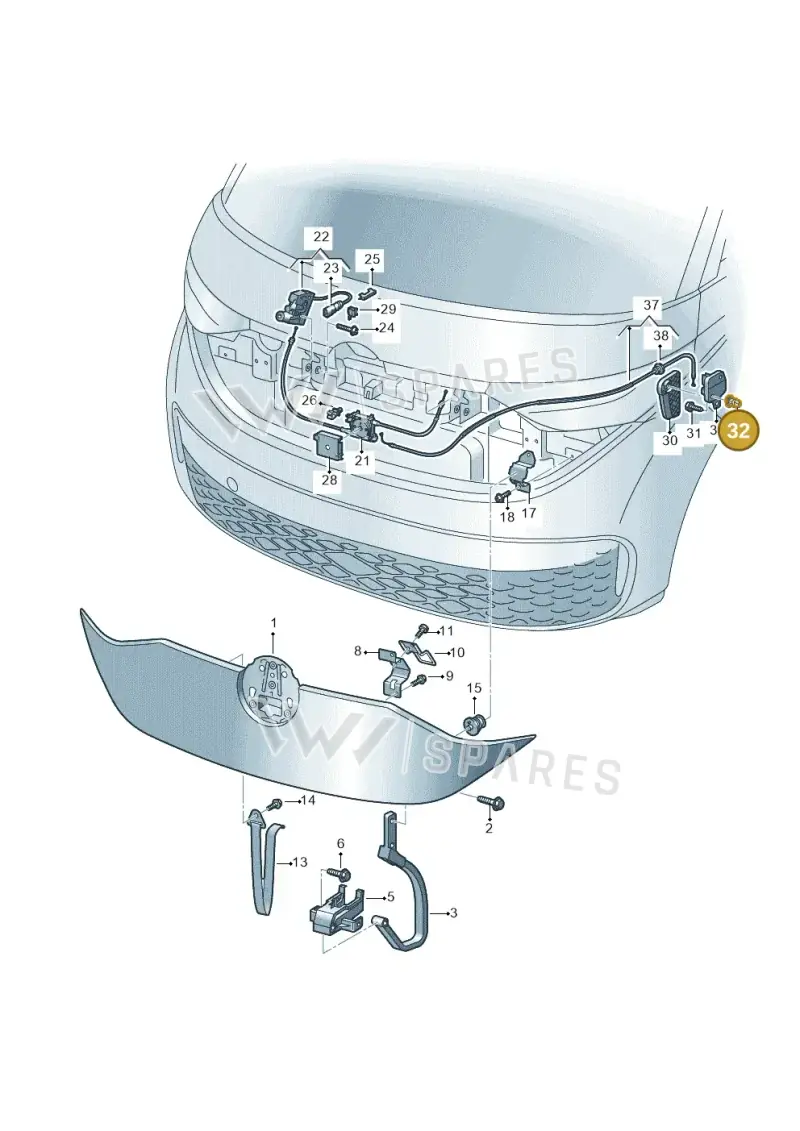 WHT004694 — Volkswagen ID.Buzz (2022-) diagram 15a823000, position 32