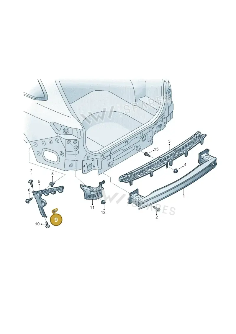 WHT004694 — Volkswagen Passat estate (2023-) diagram 3j0807050, position 9