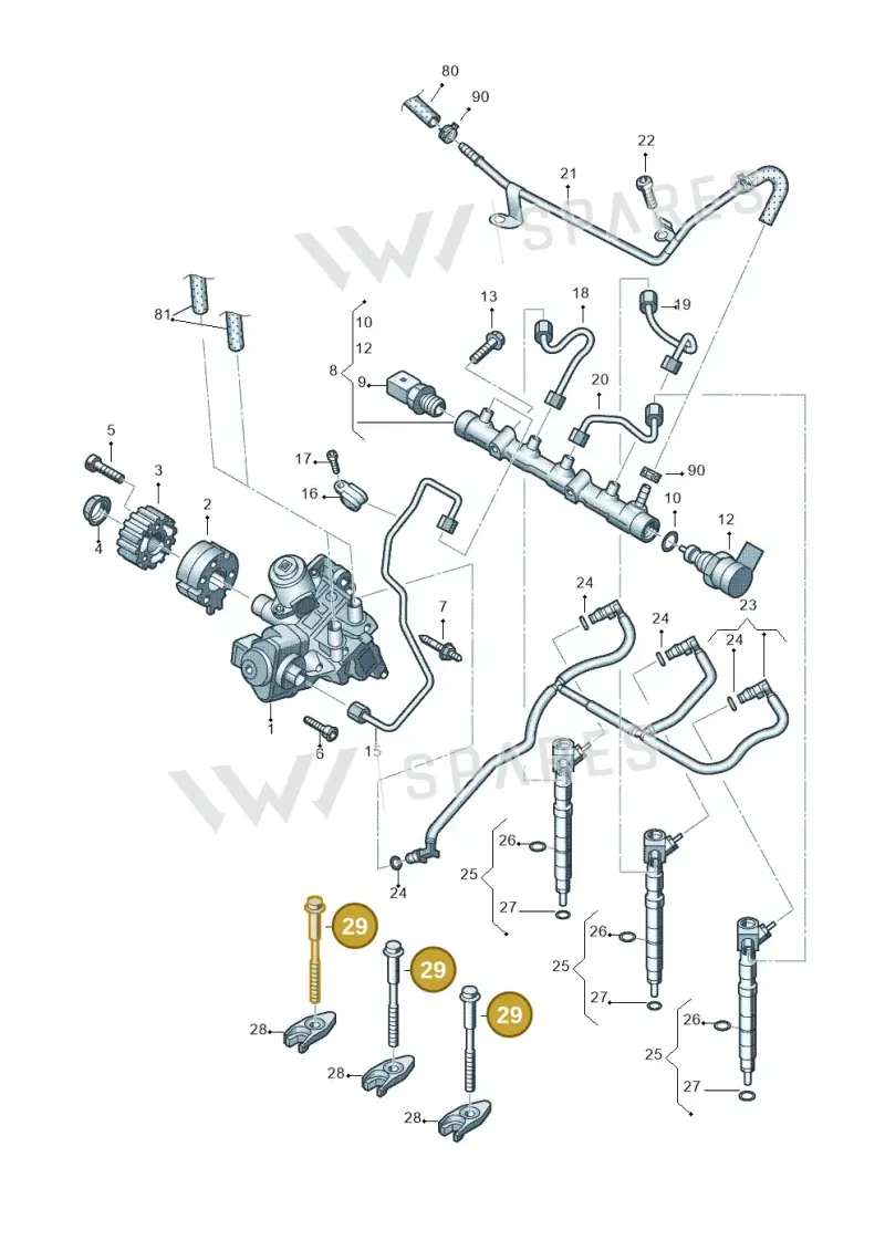 WHT004710 — Volkswagen Polo (2012-2014) diagram 677130300, position 29