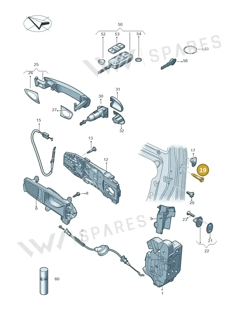 WHT004715 — Volkswagen New Passat (2015-2022) diagram 691837000, position 19