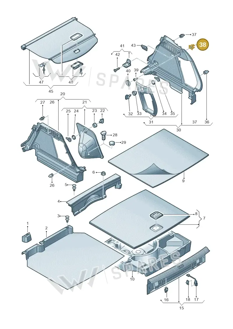 WHT004723 — Audi Q3 1.4 (2016-) diagram 855863900, position 38