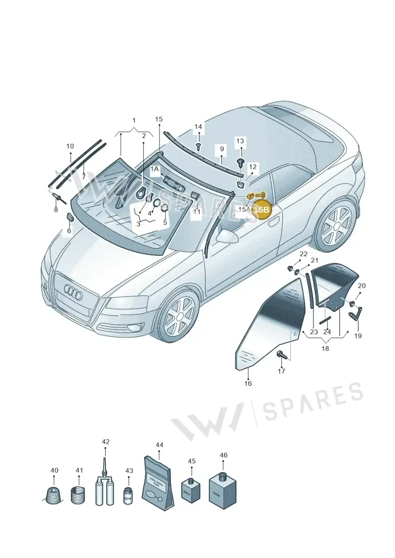 WHT004725 — Audi A3 Cab. 2.0 TDI (2007-2013) diagram 642845000, position 15B