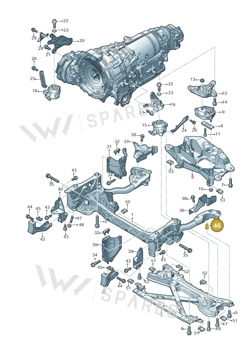 WHT004734 — Audi A8 (2013-2018) diagram 696399620, position 46