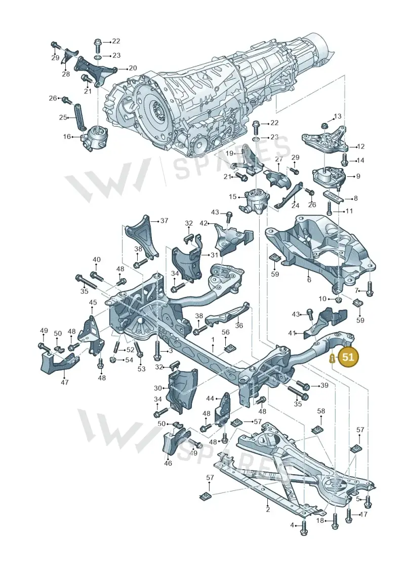 WHT004734 — Audi A8 (2013-2018) diagram 696399750, position 51