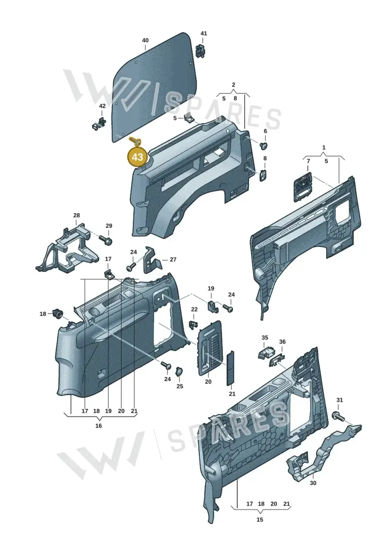 WHT004750 — Volkswagen ID.Buzz (2022-) diagram 15a867100, position 43