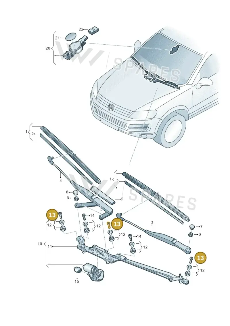 WHT004769 — Volkswagen Touareg (2012-2014) diagram 693955000, position 13