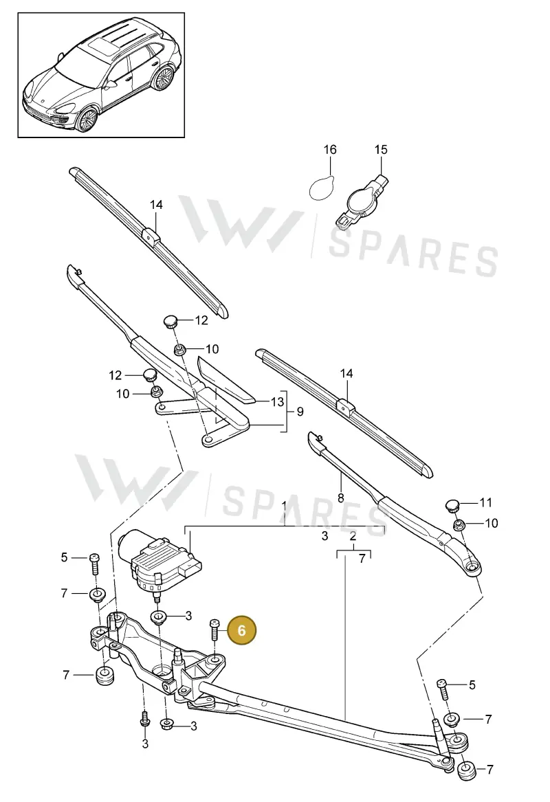 WHT004769 — Porsche Cayenne (2010-2018) diagram p37904000, position 6