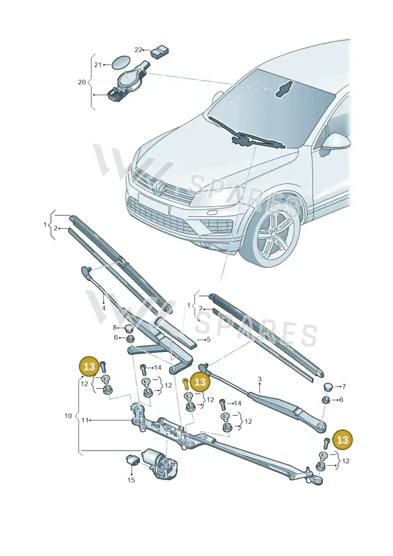 WHT004769 — Volkswagen Touareg (2014-2018) diagram 787955000, position 13