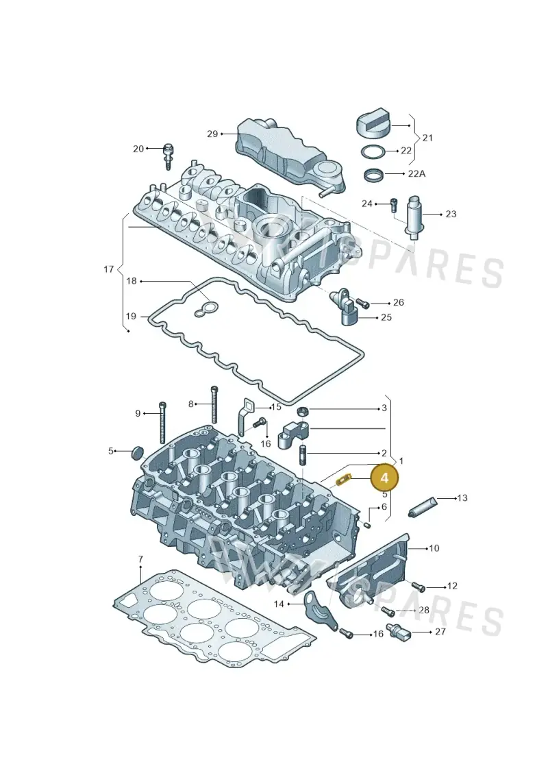 WHT004782 — Volkswagen Teramont (2021-2023) diagram 809103600, position 4