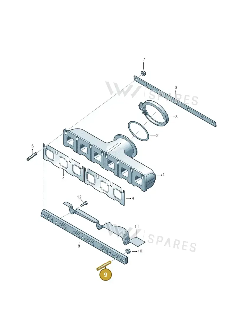 WHT004782 — Volkswagen Teramont (2021-2023) diagram 809253440, position 9