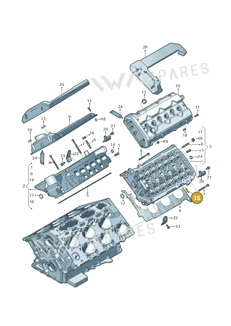 WHT004782 — Audi A8 (2013-2018) diagram 696103370, position 15