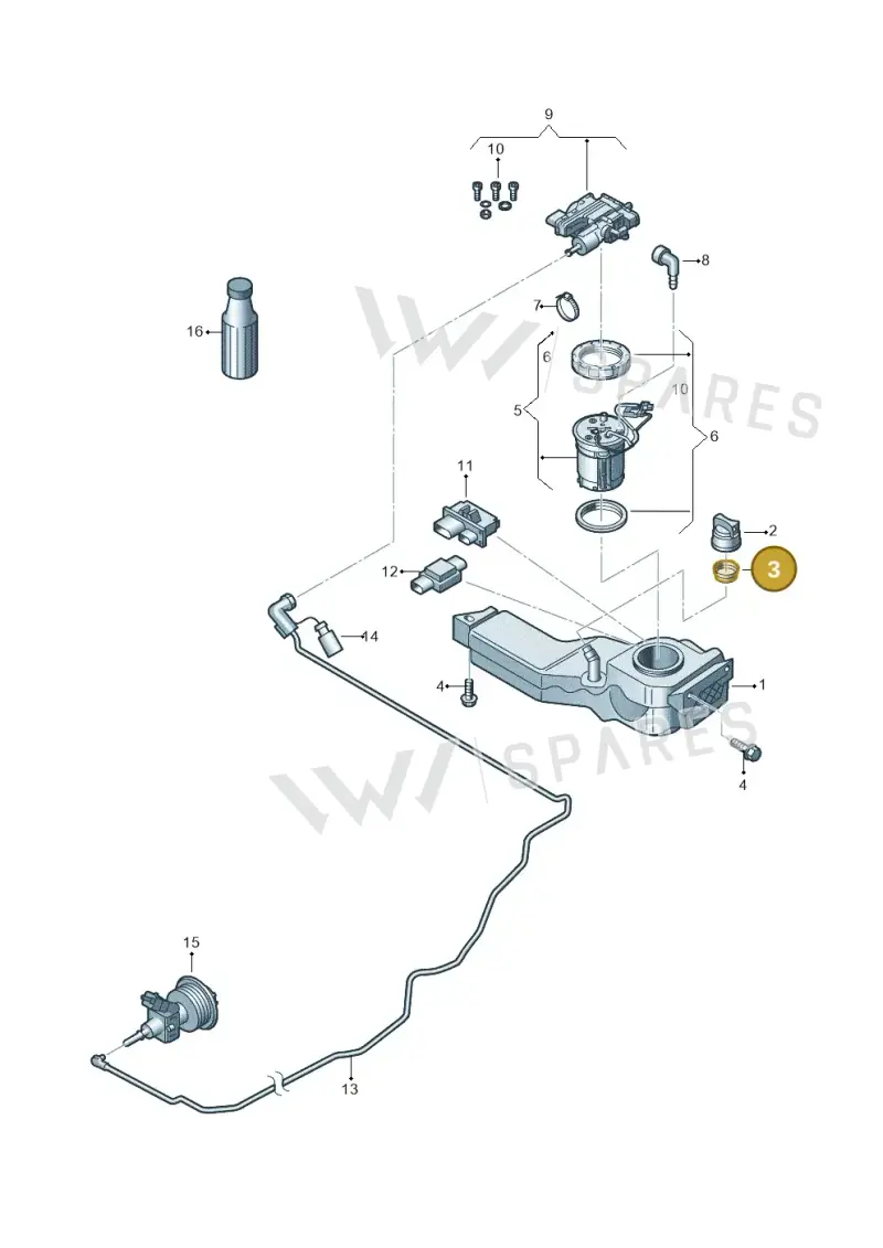 WHT004793 — Volkswagen Sharan Blue Motion (2010-2015) diagram 689253670, position 3